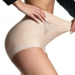 Wyszczuplające modelujące majtki WISKOZA WYSOKI STAN delikatne PREMIUM