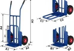 Wózek magazynowy składany mocny młynarka składana HIGHER 270kg
