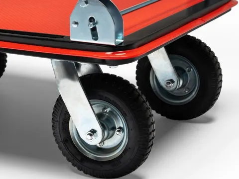 WÓZEK MAGAZYNOWY TRANSPORTOWY UDŹWIG DO 350 kg POMPOWANE DUŻE KOŁA MOCNY