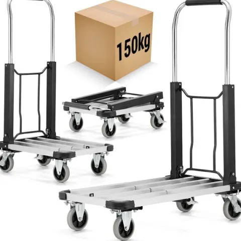 Wózek magazynowy transportowy składany aluminiowy 150kg