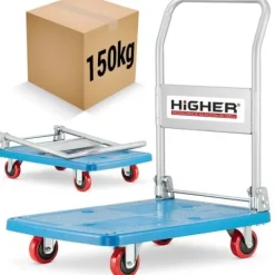 Wózek magazynowy transportowy składany platformowy wzmocniony HIGHER 150kg