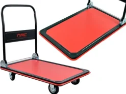 WÓZEK MAGAZYNOWY TRANSPORTOWY NAC UDŹWIG 300 KG PEŁNE KOŁA 125 MM SKŁADANY