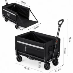 WÓZEK OGRODOWY MULTIGARDEN METALOWY 120L SKŁADANY NA 100KG
