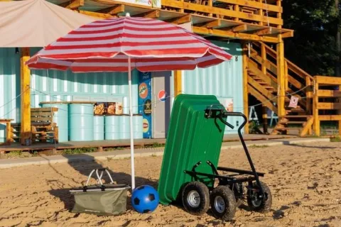 Wózek Ogrodowy Taczka Przyczepka 75l do 200kg