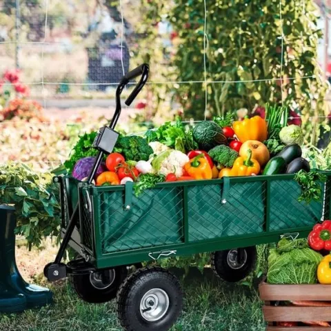 WÓZEK OGRODOWY TRANSPORTOWY DUŻY PRZYCZEPKA BOGIE-TRAX3 ROZKŁADANY DO 300KG