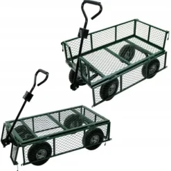 WÓZEK OGRODOWY TRANSPORTOWY DUŻY PRZYCZEPKA BOGIE-TRAX3 ROZKŁADANY DO 300KG