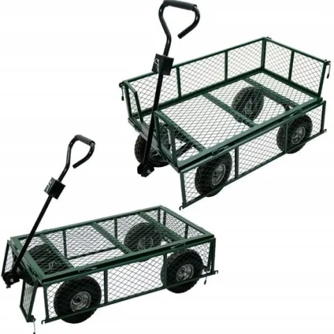 WÓZEK OGRODOWY TRANSPORTOWY DUŻY PRZYCZEPKA BOGIE-TRAX3 ROZKŁADANY DO 300KG