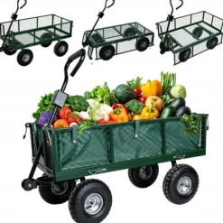 WÓZEK OGRODOWY TRANSPORTOWY DUŻY PRZYCZEPKA BOGIE-TRAX3 ROZKŁADANY DO