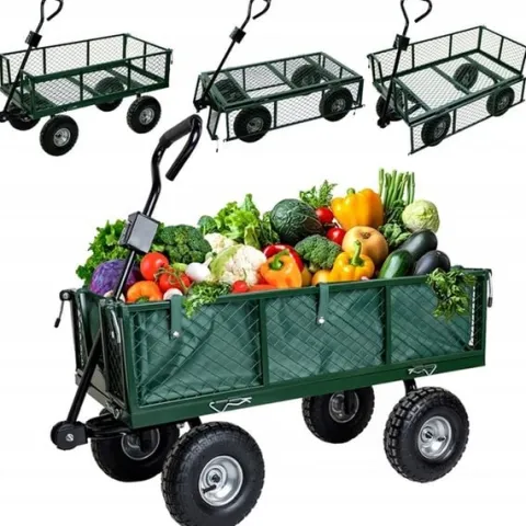 WÓZEK OGRODOWY TRANSPORTOWY DUŻY PRZYCZEPKA BOGIE-TRAX3 ROZKŁADANY DO