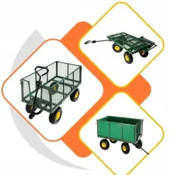 Wózek ogrodowy transportowy przyczepka duży XXL 220l + GRATIS wys 105cm