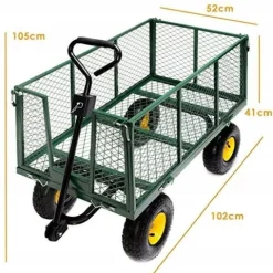 Wózek ogrodowy transportowy przyczepka duży XXL 220l + GRATIS wys 105cm