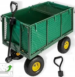 Wózek ogrodowy transportowy przyczepka duży XXL 220l + GRATIS wys 105cm