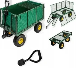 Wózek ogrodowy transportowy przyczepka duży XXL 220l + GRATIS wys 105cm