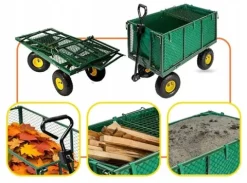Wózek ogrodowy transportowy przyczepka duży XXL 220l + GRATIS wys 105cm