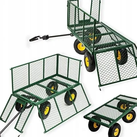 Wózek ogrodowy transportowy przyczepka duży XXL 220l + GRATIS wys 105cm