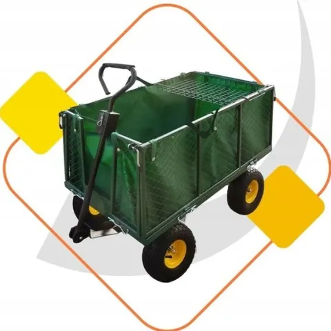 Wózek ogrodowy transportowy przyczepka duży XXL 220l + GRATIS wys 105cm
