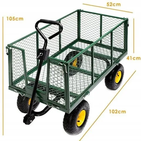 Wózek ogrodowy transportowy przyczepka duży XXL 220l + GRATIS wys 105cm