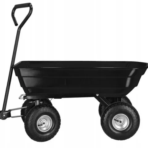 WÓZEK OGRODOWY TRANSPORTOWY TACZKA OGRODOWA PRZYCZEPKA 250kg WYWROTKA 75L