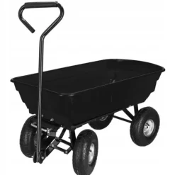 WÓZEK OGRODOWY TRANSPORTOWY TACZKA OGRODOWA PRZYCZEPKA 250kg WYWROTKA 75L