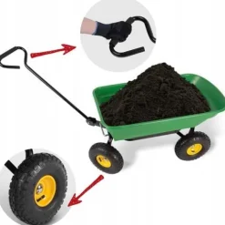 Wózek ogrodowy transportowy taczka wywrotka przyczepka 3w1 200kg