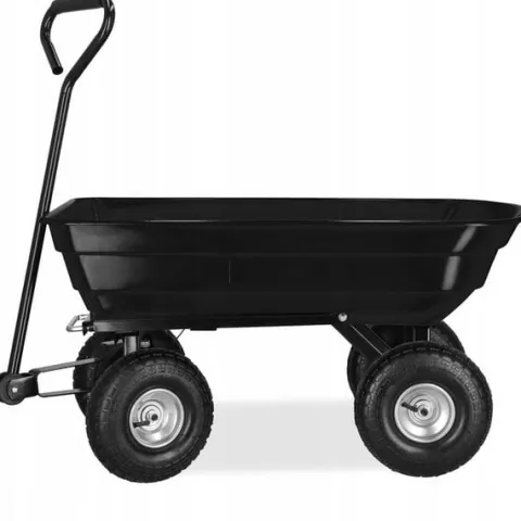 WÓZEK OGRODOWY TRANSPORTOWY TACZKA OGRODOWA PRZYCZEPKA 250kg WYWROTKA 75L
