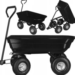 WÓZEK OGRODOWY TRANSPORTOWY TACZKA OGRODOWA PRZYCZEPKA 250kg WYWROTKA 75L