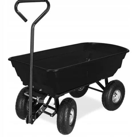 WÓZEK OGRODOWY TRANSPORTOWY TACZKA OGRODOWA PRZYCZEPKA 250kg WYWROTKA 75L