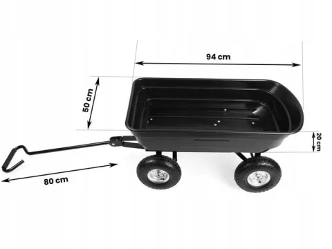 Wózek ogrodowy transportowy taczka wywrotka przyczepka 3w1 300kg
