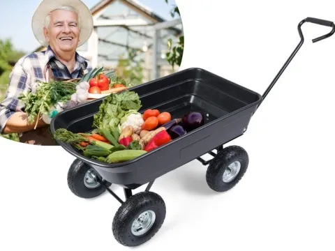 Wózek ogrodowy transportowy taczka wywrotka przyczepka 3w1 300kg