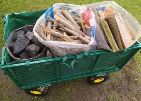 WÓZEK OGRODOWY 3w1 przyczepka transportowa 500kg 220L ROZKŁADANE BURTY