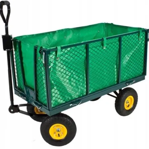 WÓZEK OGRODOWY 3w1 przyczepka transportowa 500kg 220L ROZKŁADANE BURTY