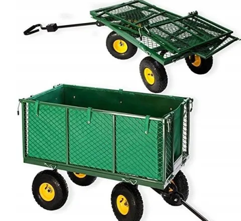 WÓZEK OGRODOWY 3w1 przyczepka transportowa 500kg 220L ROZKŁADANE BURTY