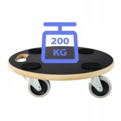 Wózek płaski udźwig 200kg PLATFORMA do przesuwania TRANSPORTU mebli 4 kółka