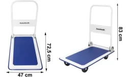 Wózek platformowy magazynowy transportowy składany ręczny 150kg