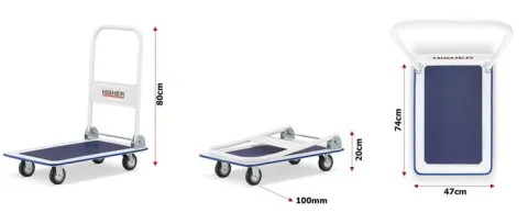 Wózek platformowy transportowy magazynowy 150kg PL-PH150