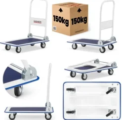 Wózek platformowy transportowy magazynowy 150kg PL-PH150