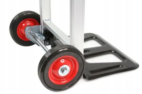 WÓZEK TRANSPORTOWY MŁYNARKA SKŁADANY ALU 90KG metalowe koła z łozyskiem