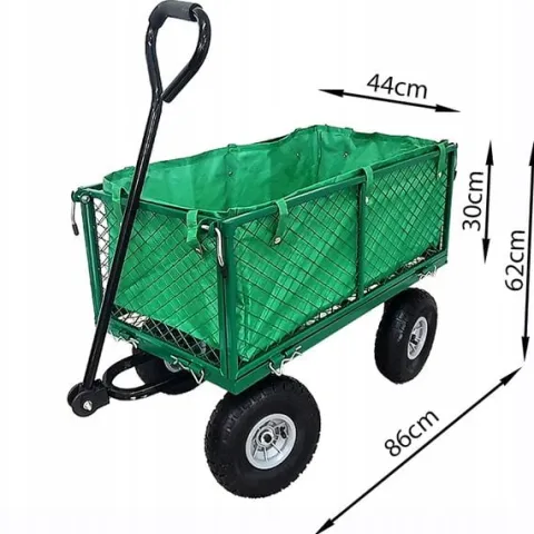 Wózek transportowy OGRODOWY 200 KG przyczepa przyczepka siatka GC1