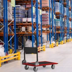 Wózek transportowy platformowy HM-506 czarno-czerwony