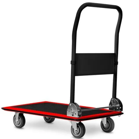 Wózek transportowy platformowy HM-506 czarno-czerwony