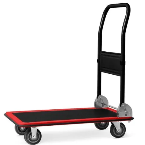 Wózek transportowy platformowy HM-506 czarno-czerwony