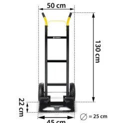 Wózek transportowy składany taczkowy młynarka magazynowy 90kg Humberg HM-518
