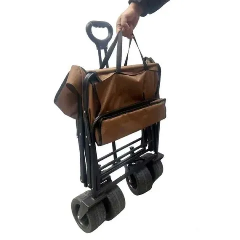 Wózek Transportowy Turystyczny Ogrodowy Plażowy Składany ze Stolikiem 2w1