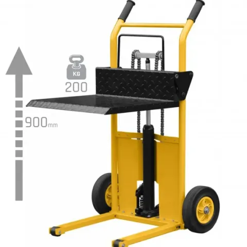 WÓZEK TRANSPORTOWY Z PLATFORMĄ UDŹWIG 200 KG, PODNOSZENIE 900MM CORMAK WLTA