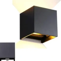 12W ZEWNĘTRZNA KINKIET LED OGRODOWY +CZUJNIK RUCHU