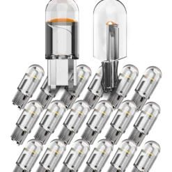 20X ŻARÓWKA LED W5W KRYSTALICZNA LEDOWA T10 SPHERE COB 360' WHITE ŻARÓWKI