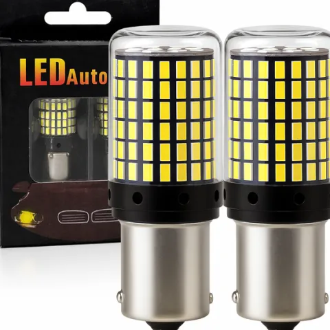 2X ŻARÓWKI P21W 144 LED 4014 BA15S CANBUS WSTECZNY