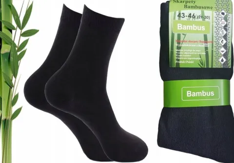 20 x BAMBUSOWE SKARPETY BAMBUS ANTYBAKTERYJNE SKARPETKI POLSKIE 43-46