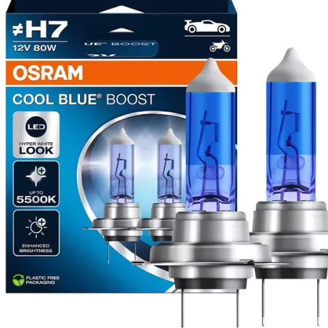 2x H7 OSRAM ZARÓWKI 5500K COOL BLUE HYPER+50%BOOST