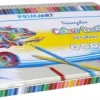 48x KOLORÓW KREDKI TRÓJKĄTNE W OPRAWIE DREWNIANEJ PREMIUM METALOWE PUDEŁKO